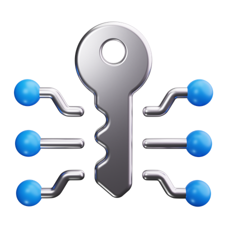 Verschlüsselungsschlüssel  3D-Symbol