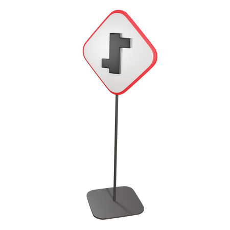 Versetzte Kreuzung  3D Icon