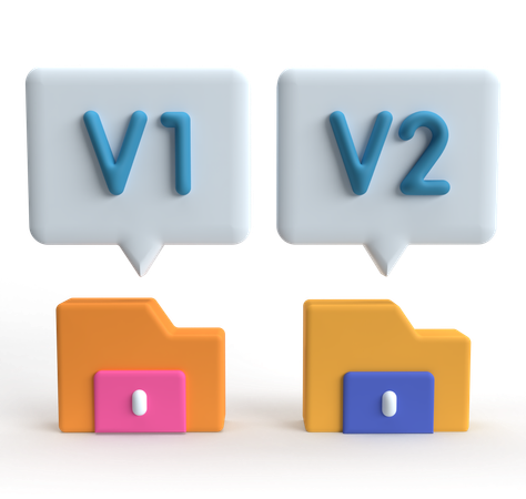 Version  3D Icon