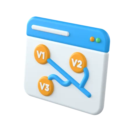 버전 관리  3D Icon