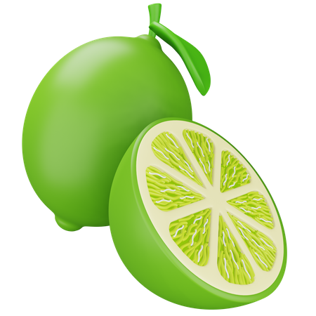 Citron vert et demi  3D Icon