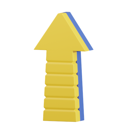 Vertical Advancement Arrow  3D Icon