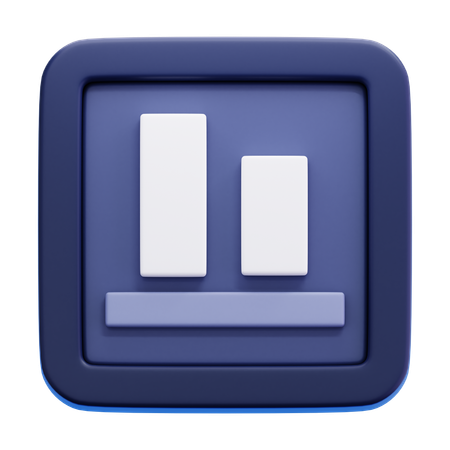 수직 정렬 하단  3D Icon