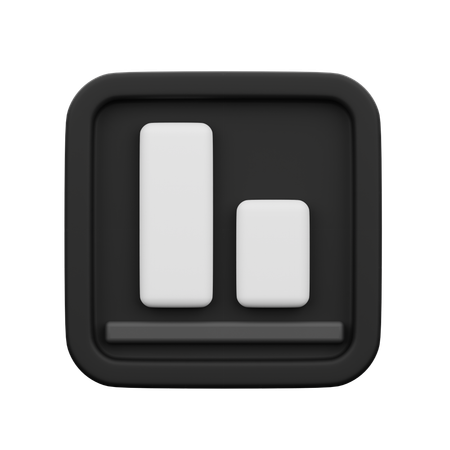 Vertical Align Bottom  3D Icon