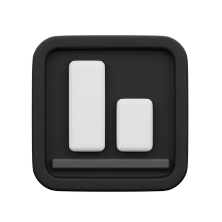 Vertical Align Bottom  3D Icon