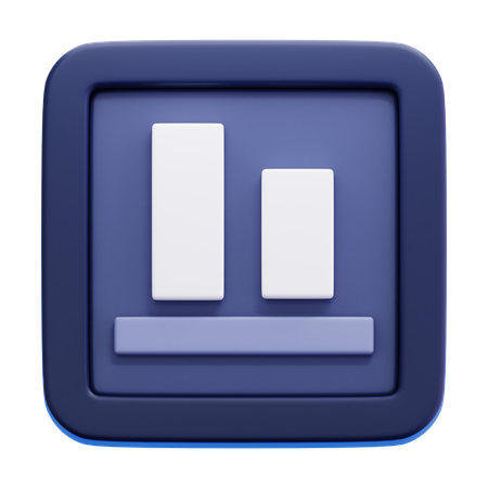 Vertical Align Bottom  3D Icon