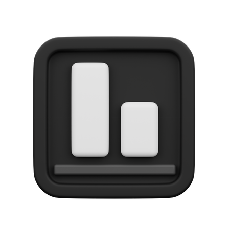 Vertical Align Bottom  3D Icon