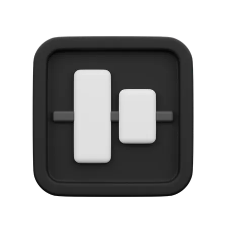 Vertical Align Center  3D Icon