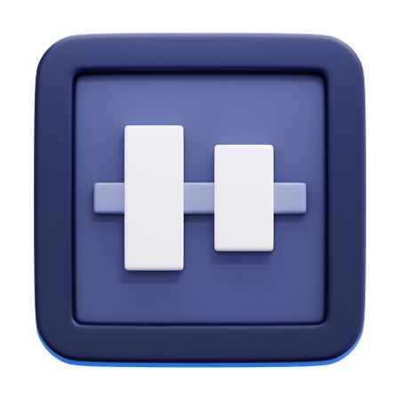 Vertical Align Center  3D Icon