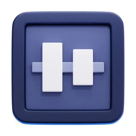 Vertical Align Center  3D Icon