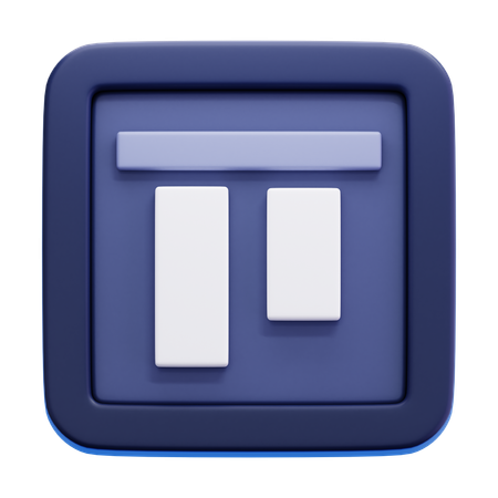 Vertical Align Top  3D Icon