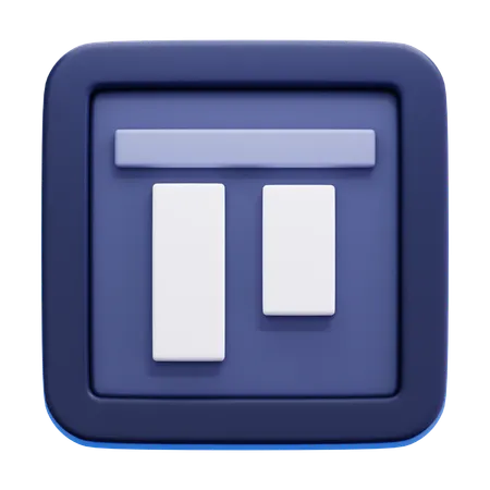 Vertical Align Top  3D Icon