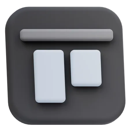 Vertical Align Top  3D Icon