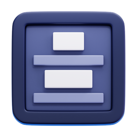 수직 분포 하단  3D Icon