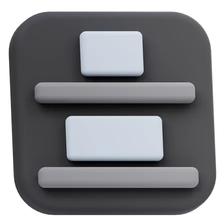 Vertical Distribute Bottom  3D Icon