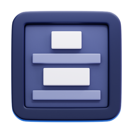 Vertical Distribute Bottom  3D Icon