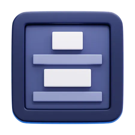 Vertical Distribute Bottom  3D Icon