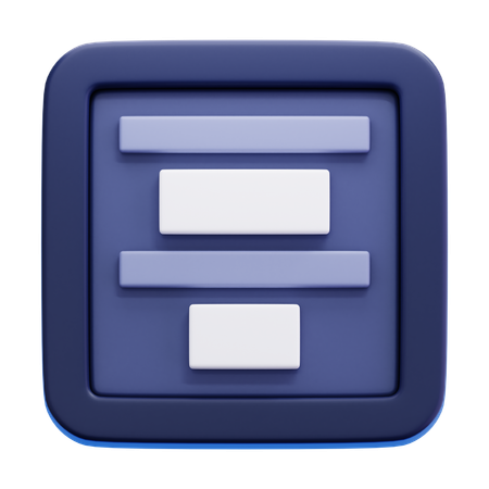 Vertical Distribute Top  3D Icon
