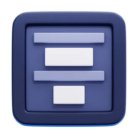 Vertical Distribute Top  3D Icon