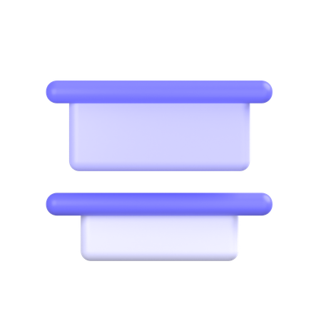 Vertical Distribute Top  3D Icon