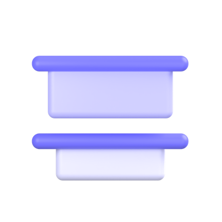 Vertical-distribute-top 3D Icon