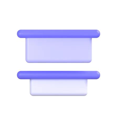 Vertical-distribute-top 3D Icon