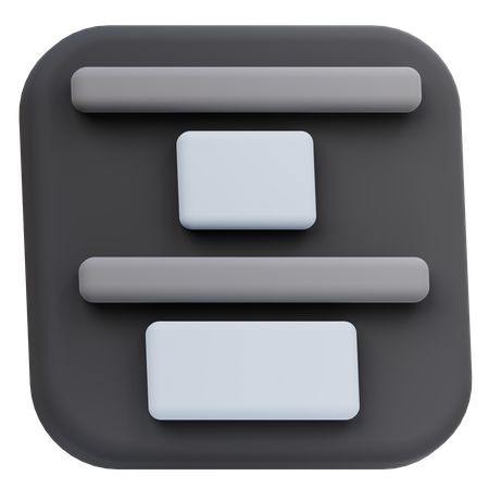 Vertical Distribute Top  3D Icon