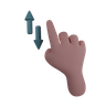 vertical scroll gesture 3d illustration