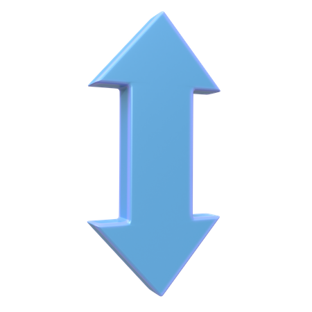 Vertical Scroll Arrow  3D Icon