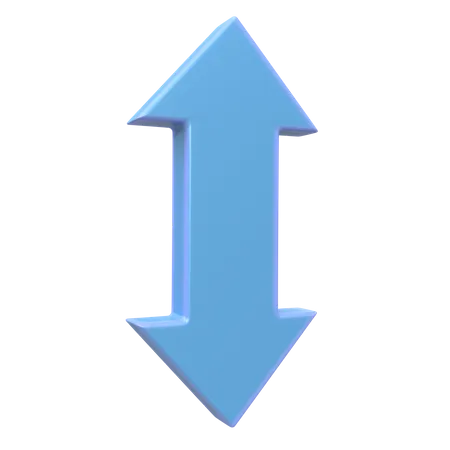 Vertical Scroll Arrow  3D Icon