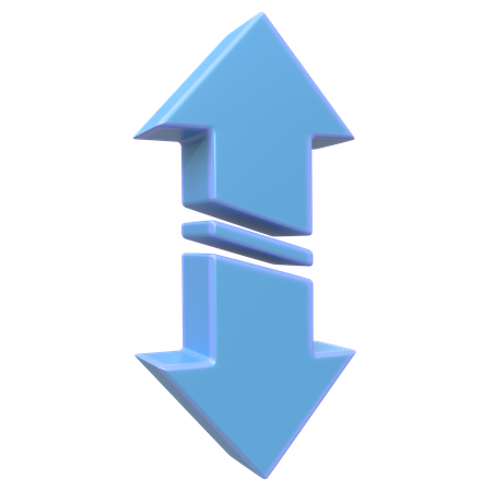 Vertical Scroll Arrow  3D Icon