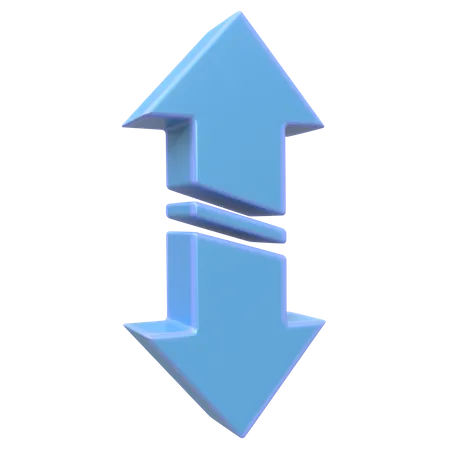 Vertical Scroll Arrow  3D Icon