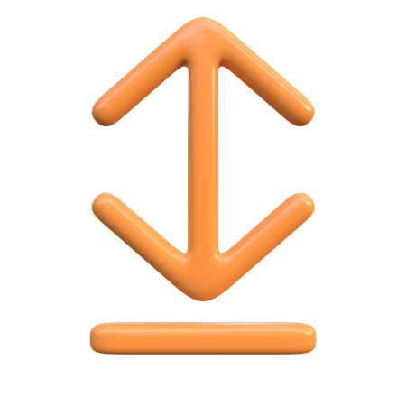 Vertical Scroll Arrow  3D Icon