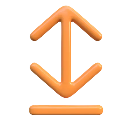 Vertical Scroll Arrow  3D Icon