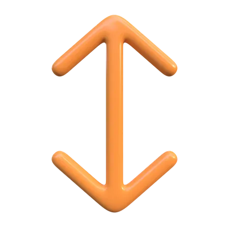 Vertical Scroll Arrow  3D Icon