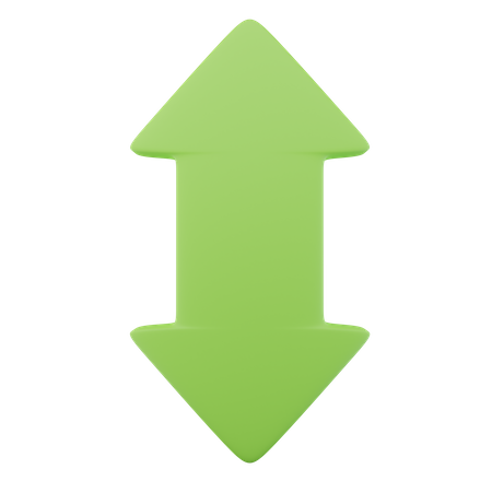 Vertical Scroll Arrow  3D Icon