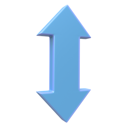 Vertical Scroll Arrow  3D Icon