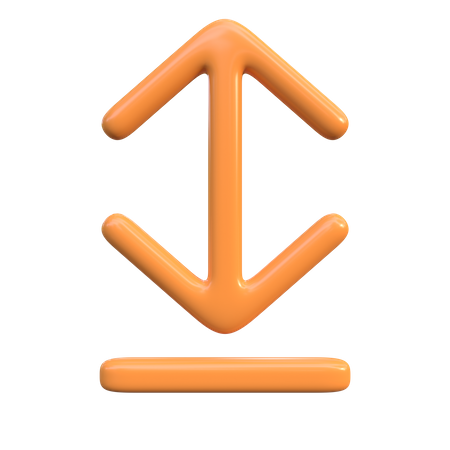 Vertical Scroll Arrow  3D Icon