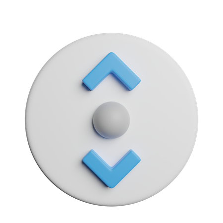 Vertical Scroll Bar  3D Icon