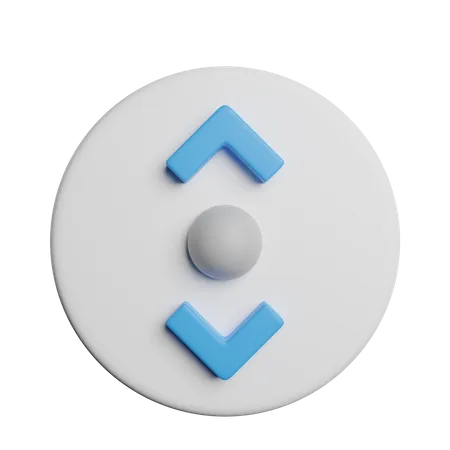 Vertical Scroll Bar  3D Icon