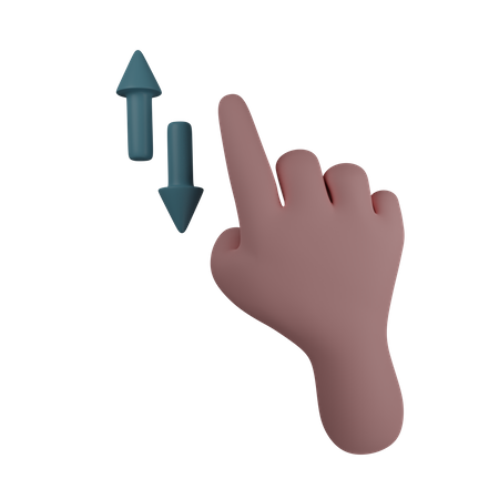 Vertical Scroll Gesture  3D Icon
