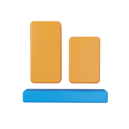 Vertical Up Align  3D Icon