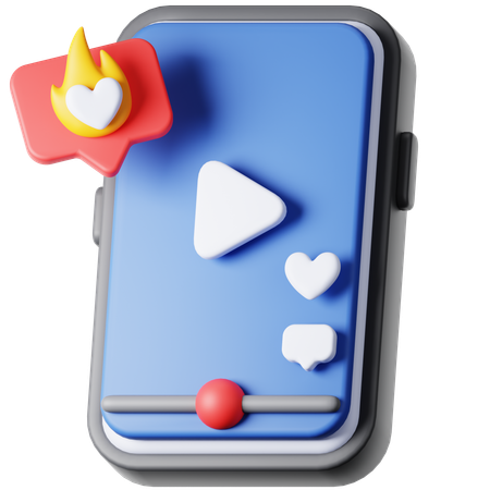 Vertical Video  3D Icon