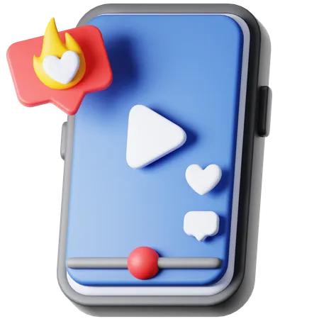 Vertical Video  3D Icon