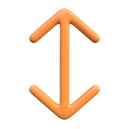 Vertikaler Scrollpfeil  3D Icon