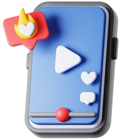 Vertikales Video  3D Icon