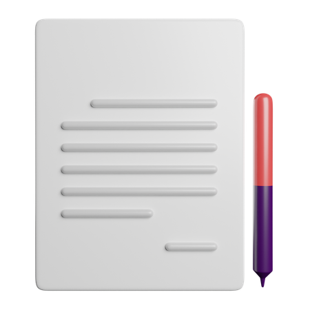 Vertrag  3D Icon