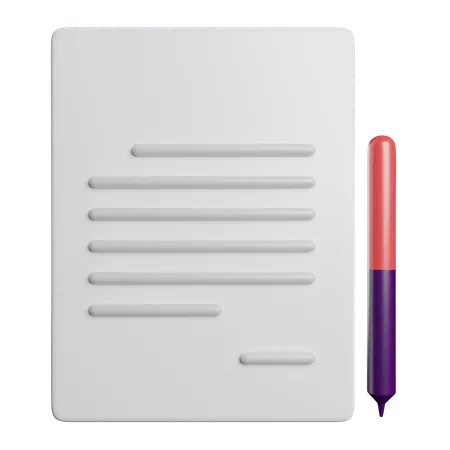 Vertrag  3D Icon