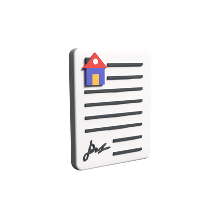 Vertrag  3D Icon