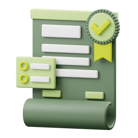 Vertrag  3D Icon